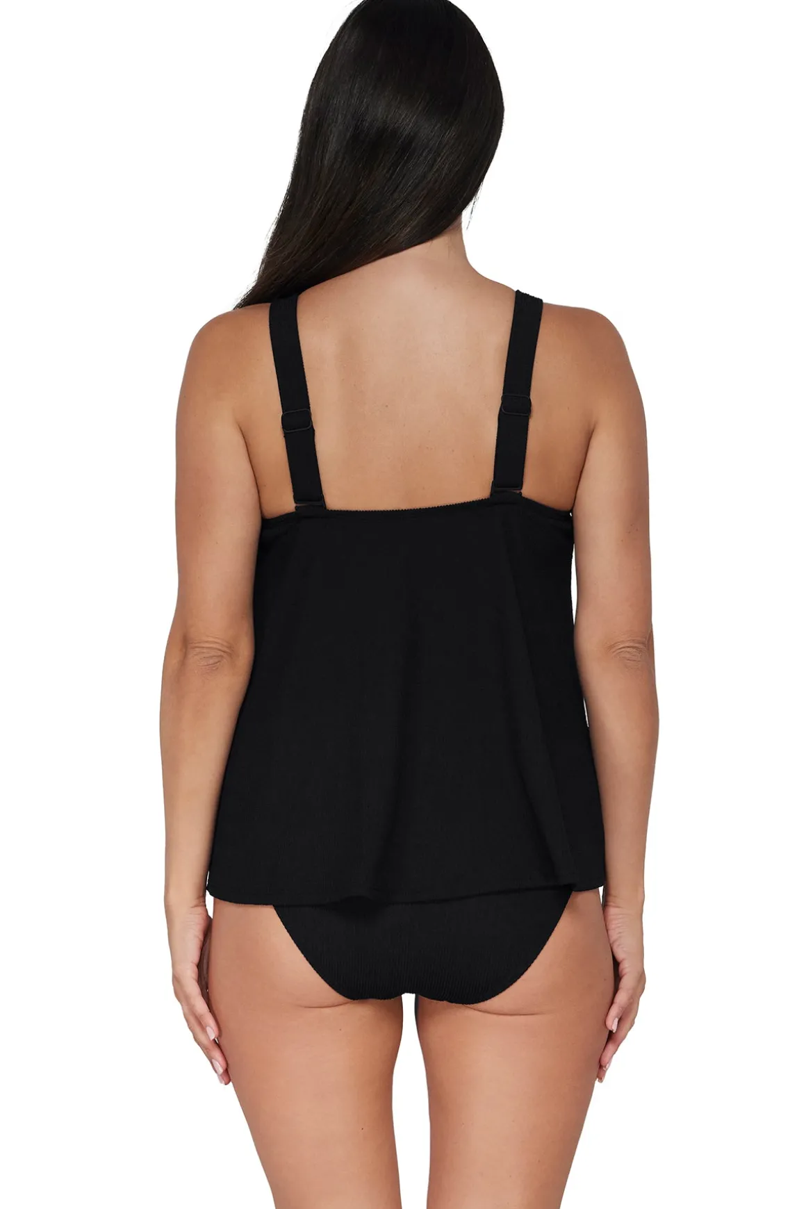 Pacifica Black Sadie Tankini Top