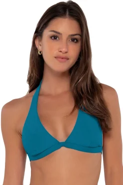 Sunsets Avalon Teal Faith Halter Top