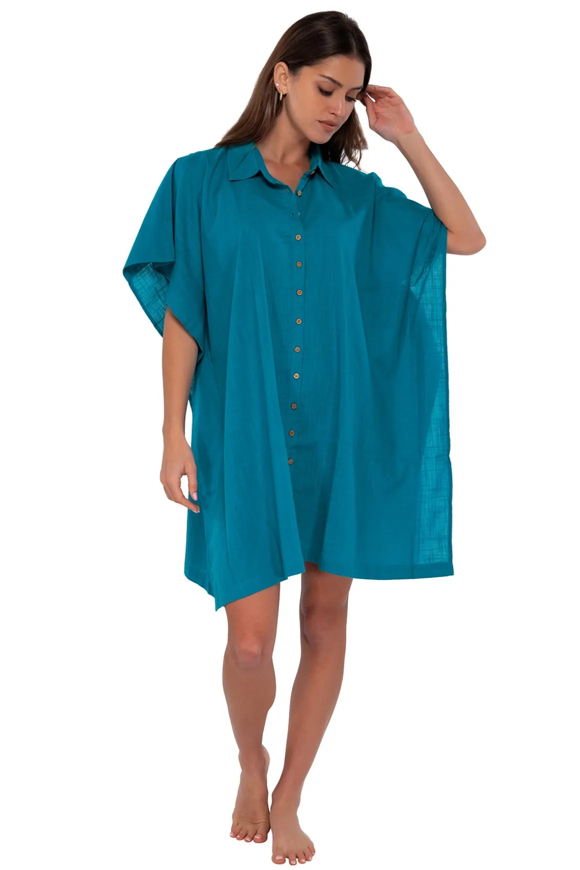 Sunsets Avalon Teal Shore Thing Tunic