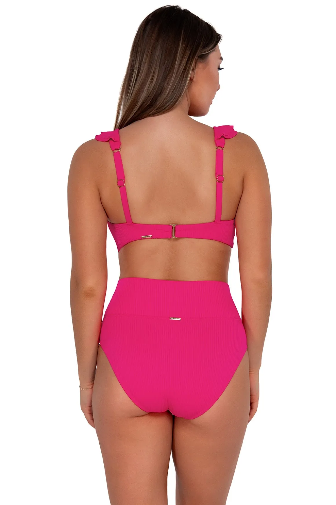 Sunsets Begonia Sandbar Rib Hannah High Waist Bottom