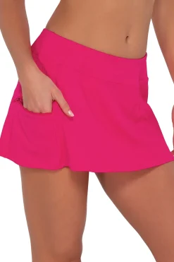 Sunsets Begonia Sandbar Rib Sporty Swim Skirt