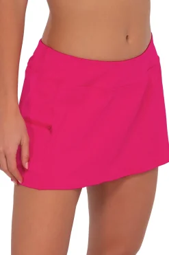 Sunsets Begonia Sandbar Rib Sporty Swim Skirt