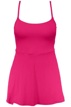 Sunsets Begonia Sandbar Rib Naomi Swim Dress One Piece