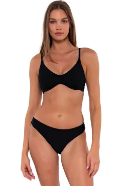 Sunsets Black Brooke U-Wire Top