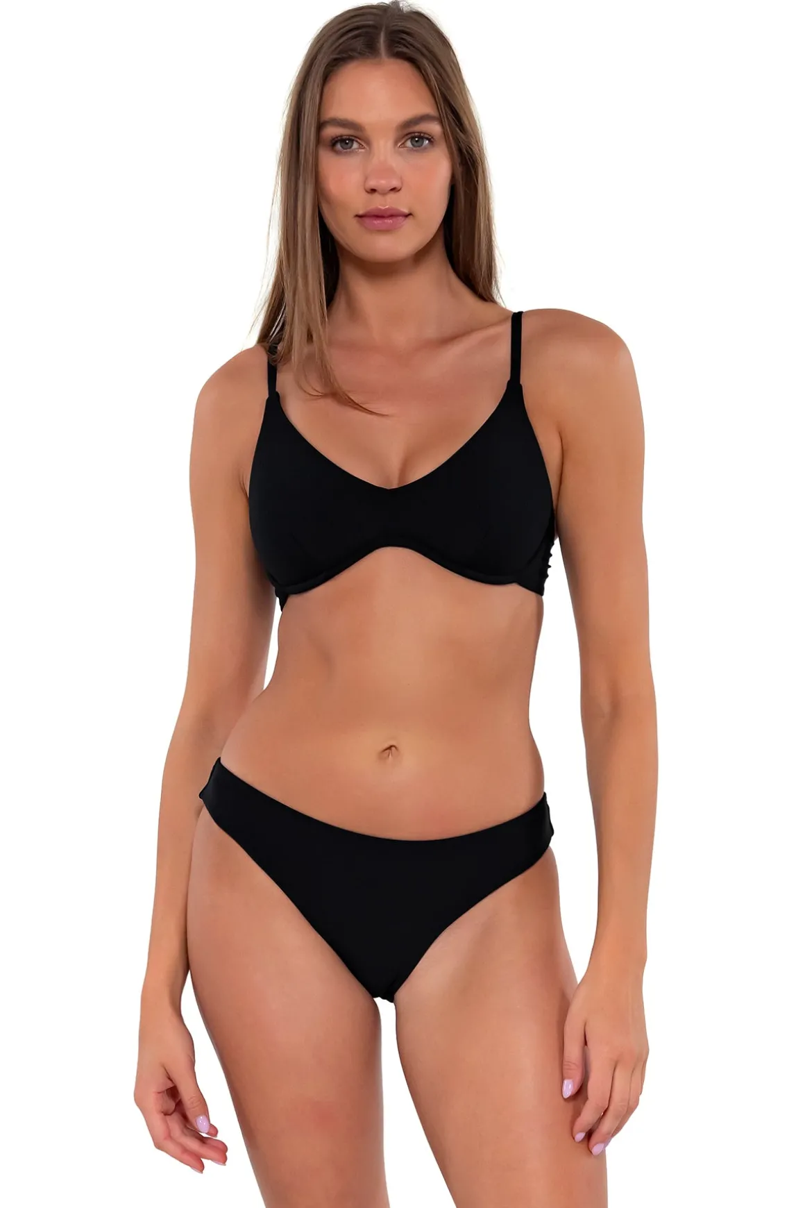 Sunsets Black Brooke U-Wire Top