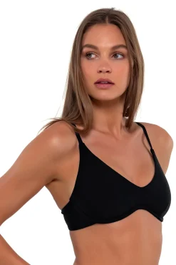 Sunsets Black Brooke U-Wire Top