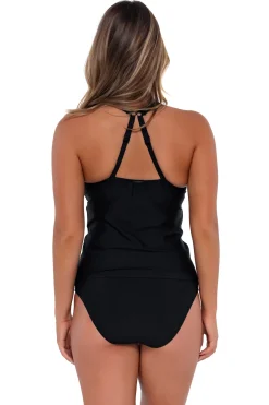 Sunsets Black Elsie Tankini Top