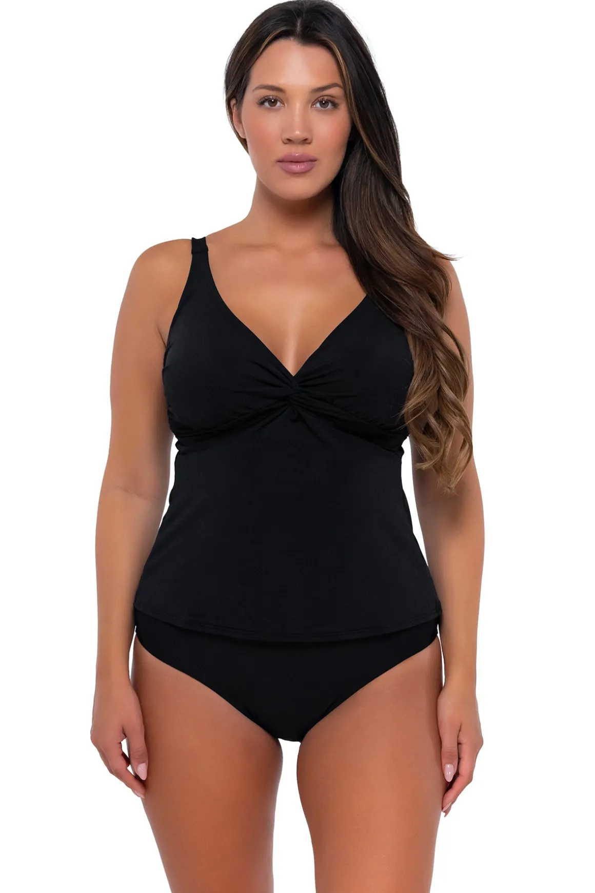 Sunsets Black Forever Tankini Top