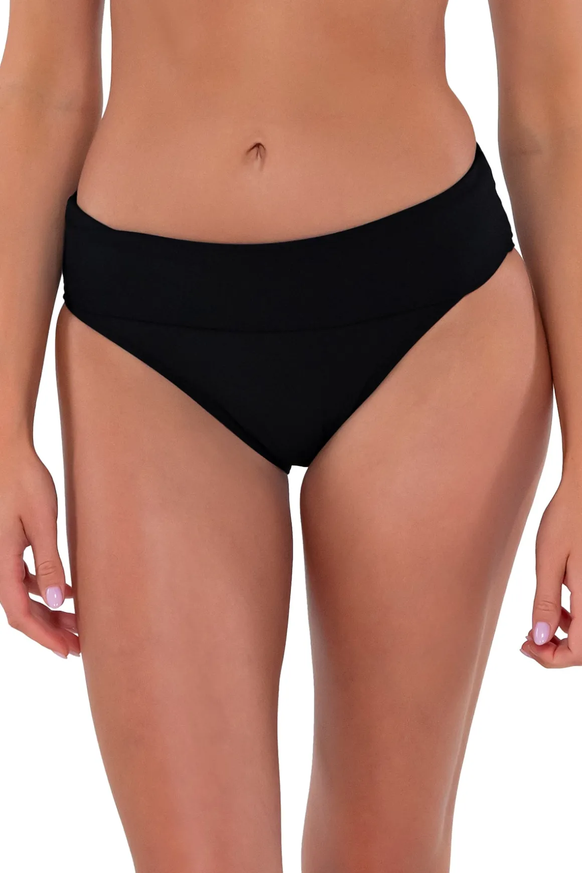 Sunsets Black Hannah High Waist Bottom
