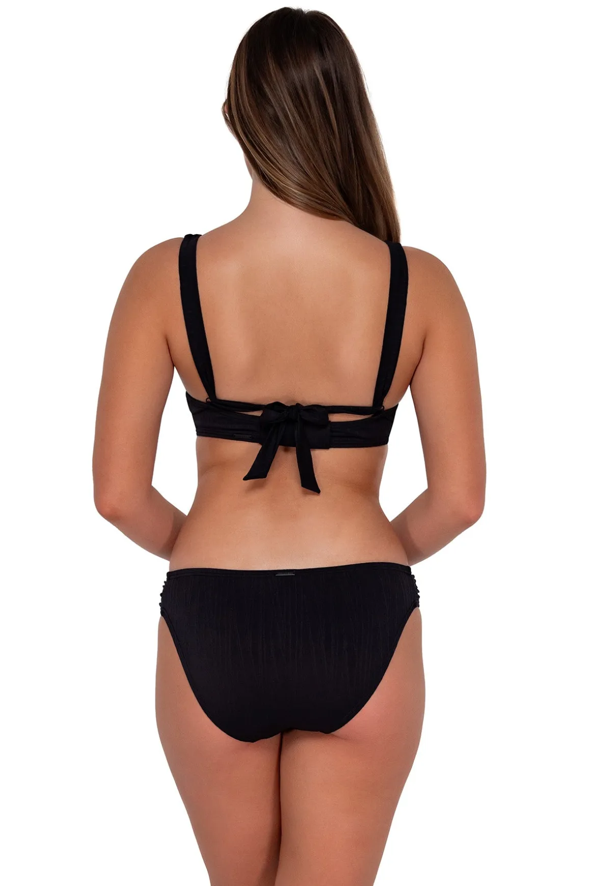 Sunsets Black Seagrass Texture Vienna V-Wire Top