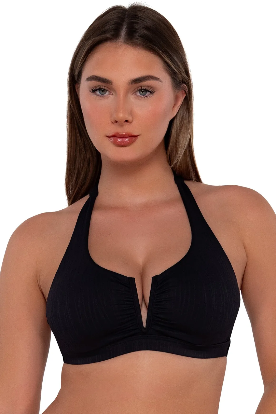 Sunsets Black Seagrass Texture Vienna V-Wire Top