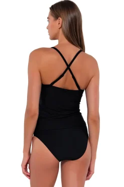 Sunsets Black Simone Tankini Top