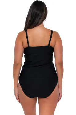 Sunsets Black Taylor Tankini Top