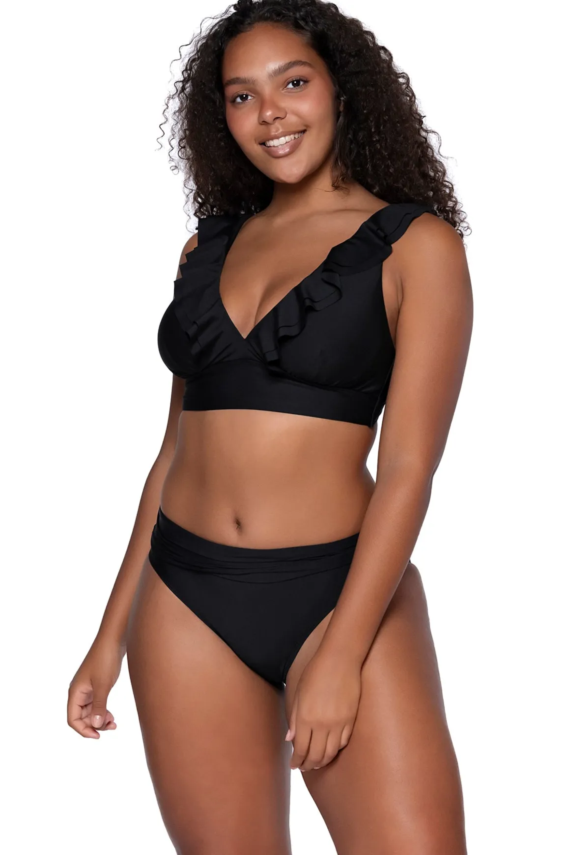 Sunsets Black Willa Wireless Top