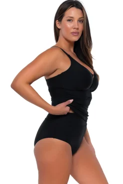 Sunsets Black Zuri V-Wire Tankini Top