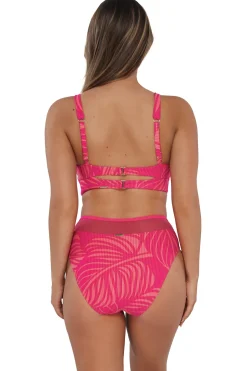 Sunsets Blushing Palms Sandbar Rib Annie High Waist Bottom
