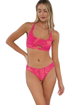 Sunsets Blushing Palms Sandbar Rib Brandi Bralette Top