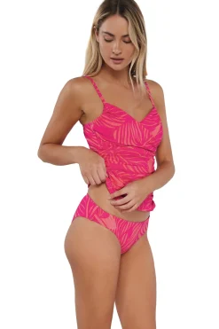 Sunsets Blushing Palms Sandbar Rib Simone Tankini Top