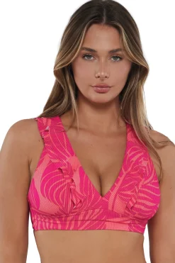 Sunsets Blushing Palms Sandbar Rib Willa Wireless Top
