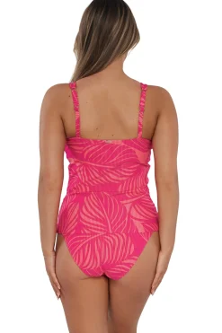 Sunsets Blushing Palms Sandbar Rib Taylor Tankini Top