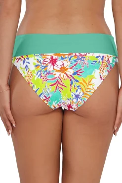 Sunsets Botanical Bliss Sandbar Rib Capri High Waist Bottom