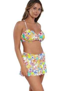 Sunsets Botanical Bliss Sandbar Rib Sporty Swim Skirt