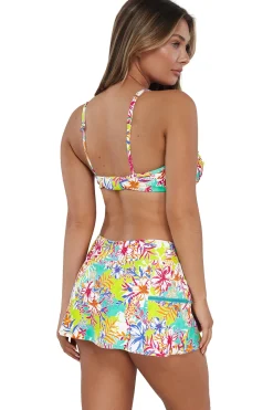 Sunsets Botanical Bliss Sandbar Rib Sporty Swim Skirt