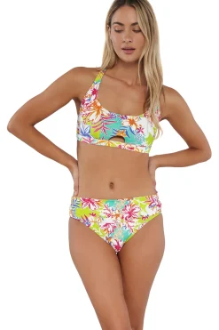 Sunsets Botanical Bliss Sandbar Rib Brandi Bralette Top