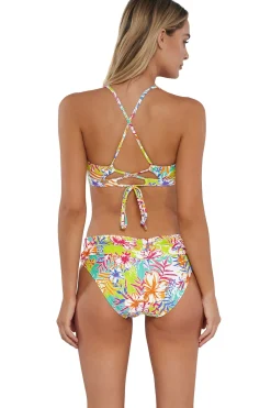 Sunsets Botanical Bliss Sandbar Rib Brandi Bralette Top