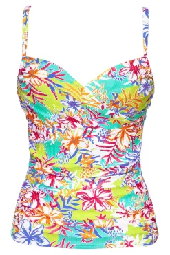 Sunsets Botanical Bliss Sandbar Rib Serena Tankini Top