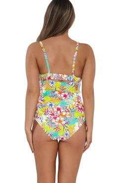 Sunsets Botanical Bliss Sandbar Rib Serena Tankini Top