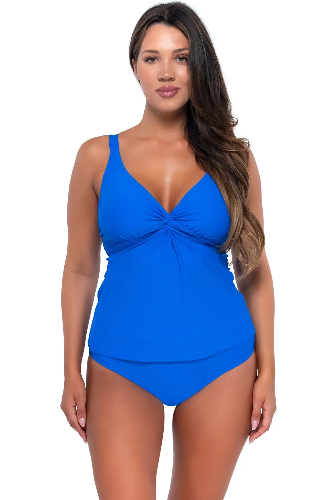 Sunsets Electric Blue Forever Tankini Top