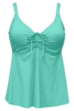 Sunsets Escape Aqua Mist Sandbar Rib Marin Tankini Top