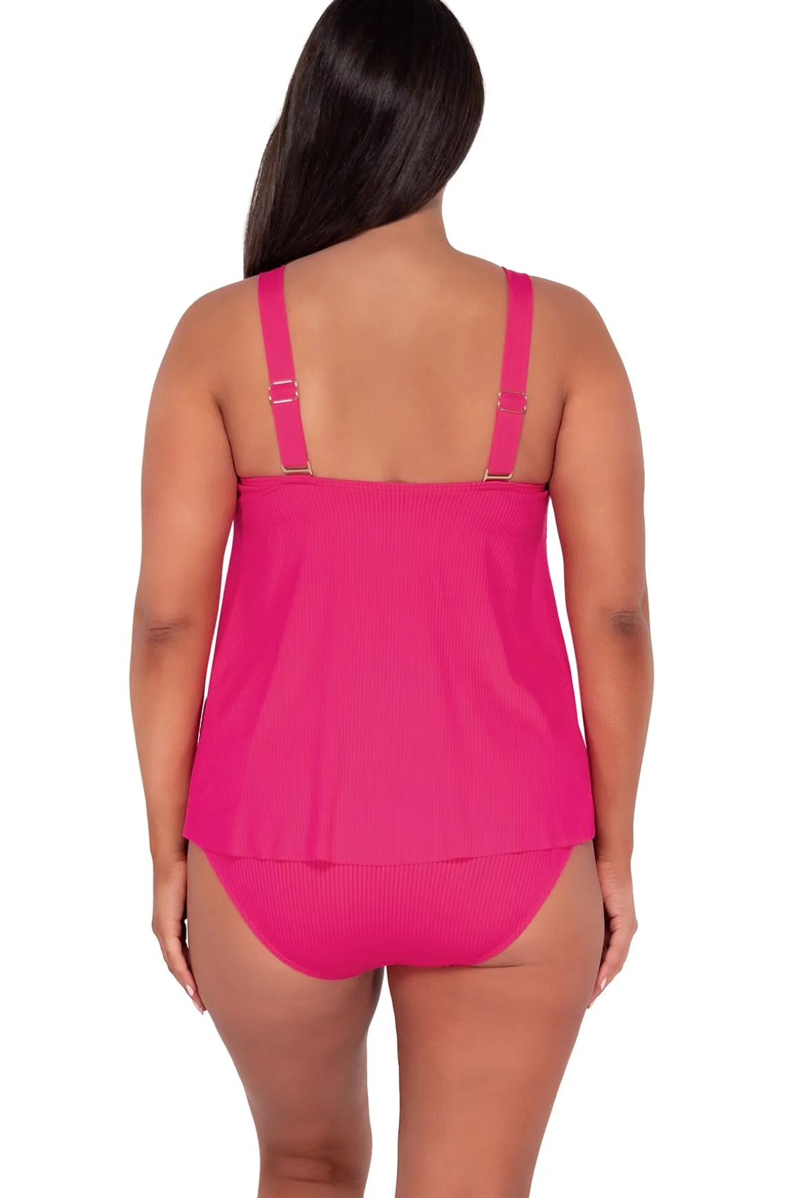 Sunsets Escape Begonia Sandbar Rib Sadie Tankini Top