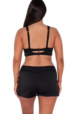 Sunsets Escape Black Seagrass Texture Laguna Swim Short