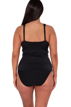 Sunsets Escape Black Seagrass Texture Emerson Tankini Top