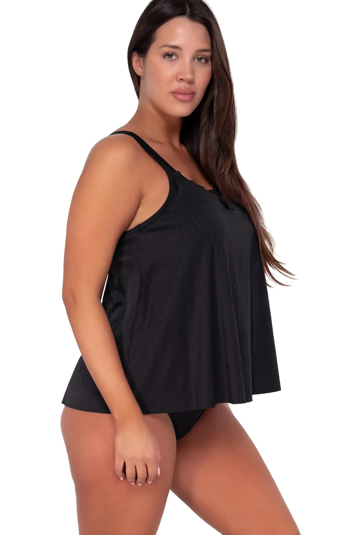 Sunsets Escape Black Seagrass Texture Sadie Tankini Top