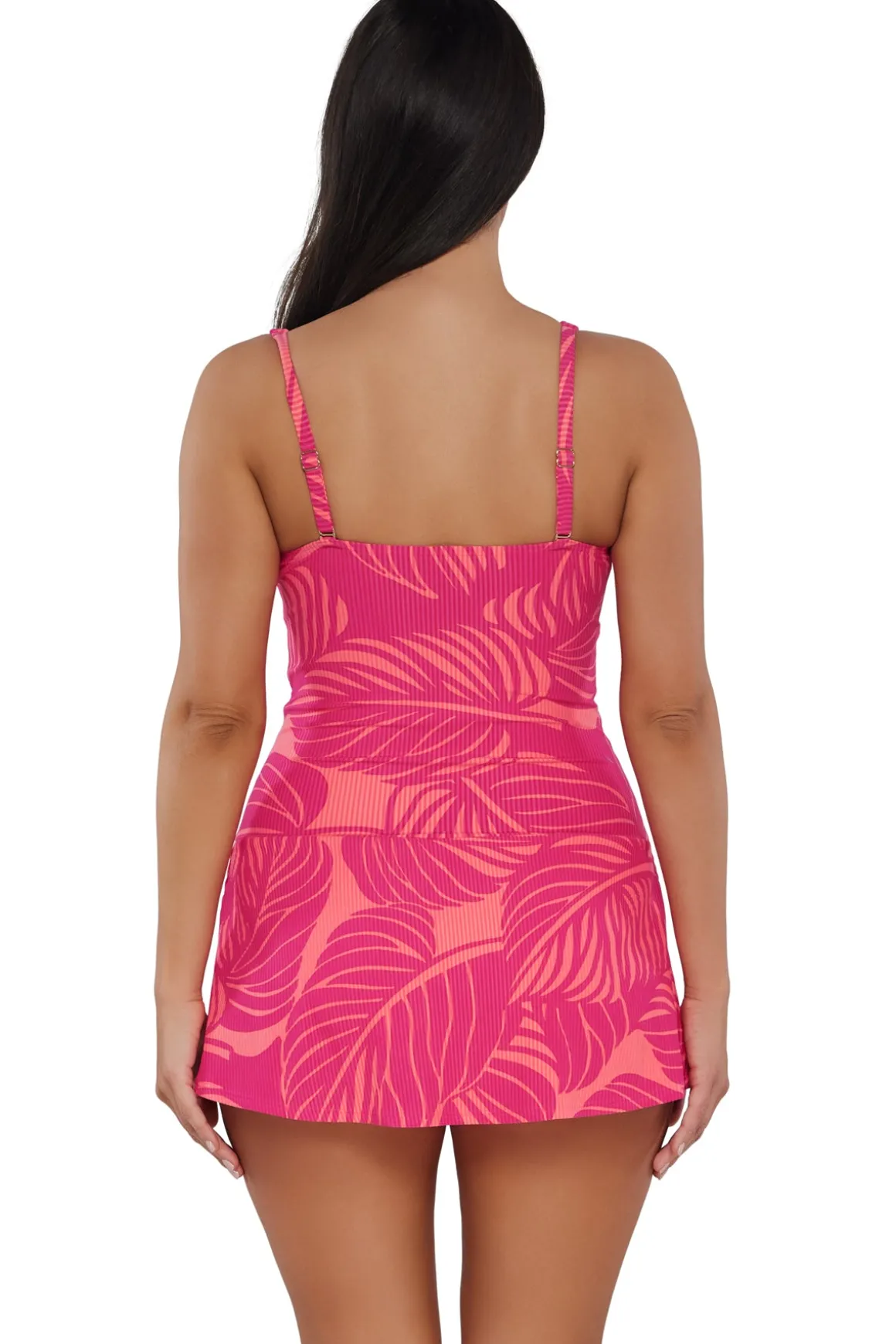 Sunsets Escape Blushing Palms Sandbar Rib Sienna Swim Dress