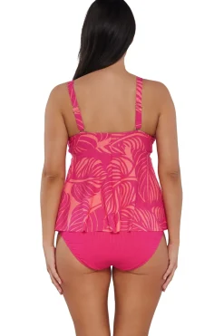 Sunsets Escape Blushing Palms Sandbar Rib Marin Tankini Top