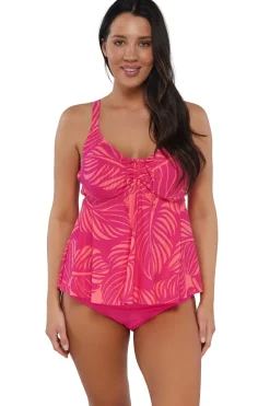 Sunsets Escape Blushing Palms Sandbar Rib Marin Tankini Top