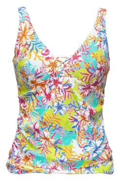 Sunsets Escape Botanical Bliss Sandbar Rib Emerson Tankini Top