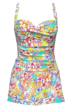 Sunsets Escape Botanical Bliss Sandbar Rib Sienna Swim Dress