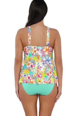 Sunsets Escape Botanical Bliss Sandbar Rib Sadie Tankini Top