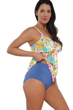 Sunsets Escape Botanical Bliss Sandbar Rib Tori Tankini Top