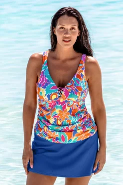 Sunsets Escape Festive Floral Sandbar Rib Emerson Tankini Top