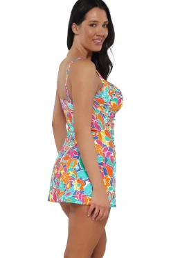 Sunsets Escape Festive Floral Sandbar Rib Sienna Swim Dress