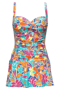 Sunsets Escape Festive Floral Sandbar Rib Sienna Swim Dress