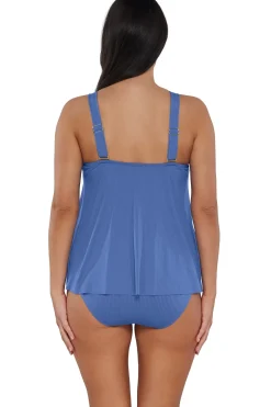 Sunsets Escape Harbor Blue Sandbar Rib Sadie Tankini Top