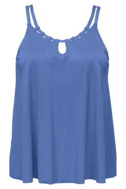 Sunsets Escape Harbor Blue Sandbar Rib Sadie Tankini Top