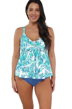 Sunsets Escape Sea Breeze Sandbar Rib Marin Tankini Top